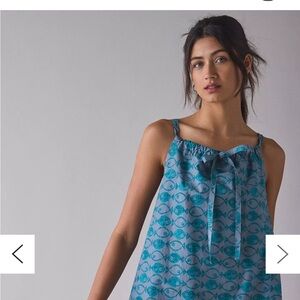 BDG Eva Tie-Front Ruched Strap Trapeze Mini Dress size XXS